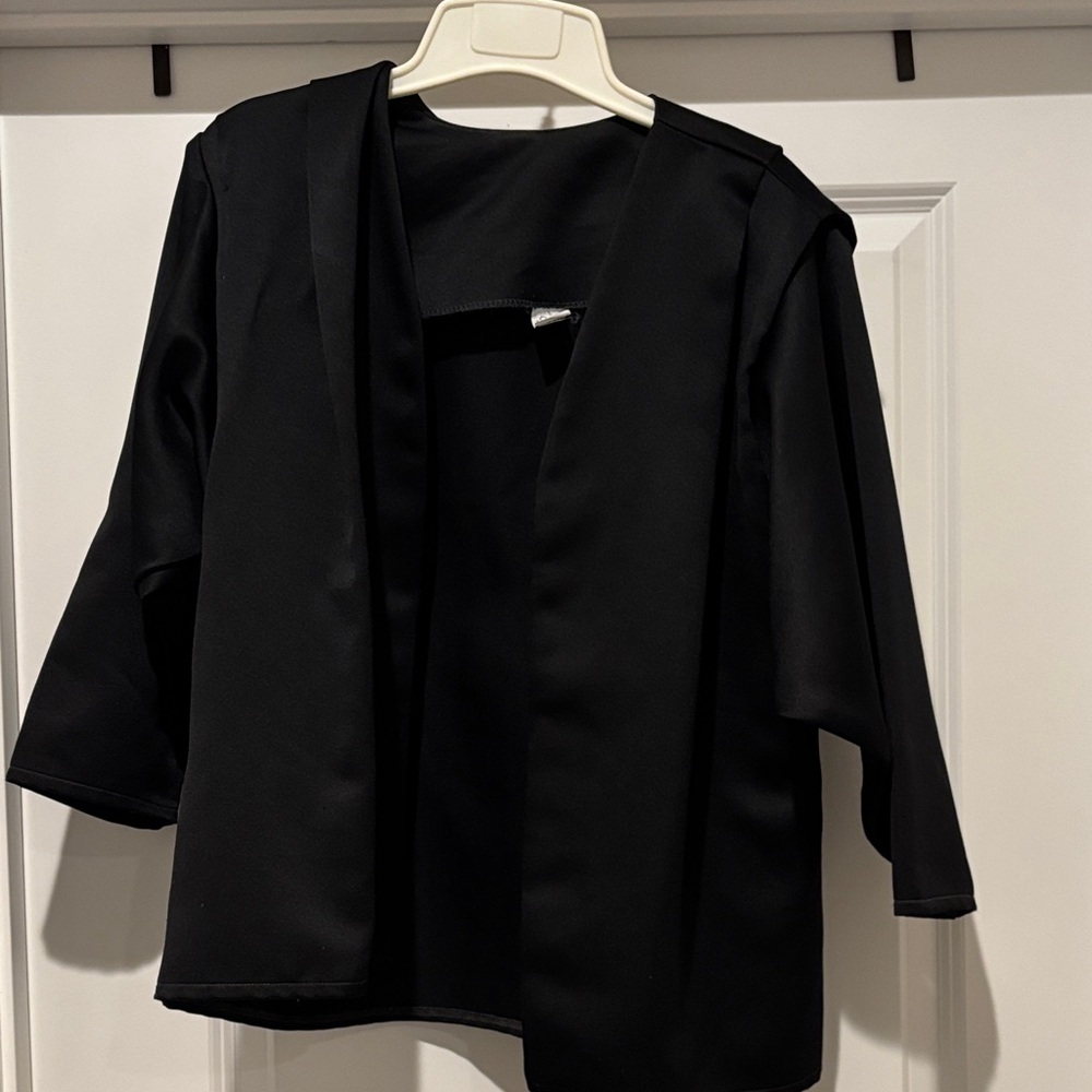 Black Open Front Jacket